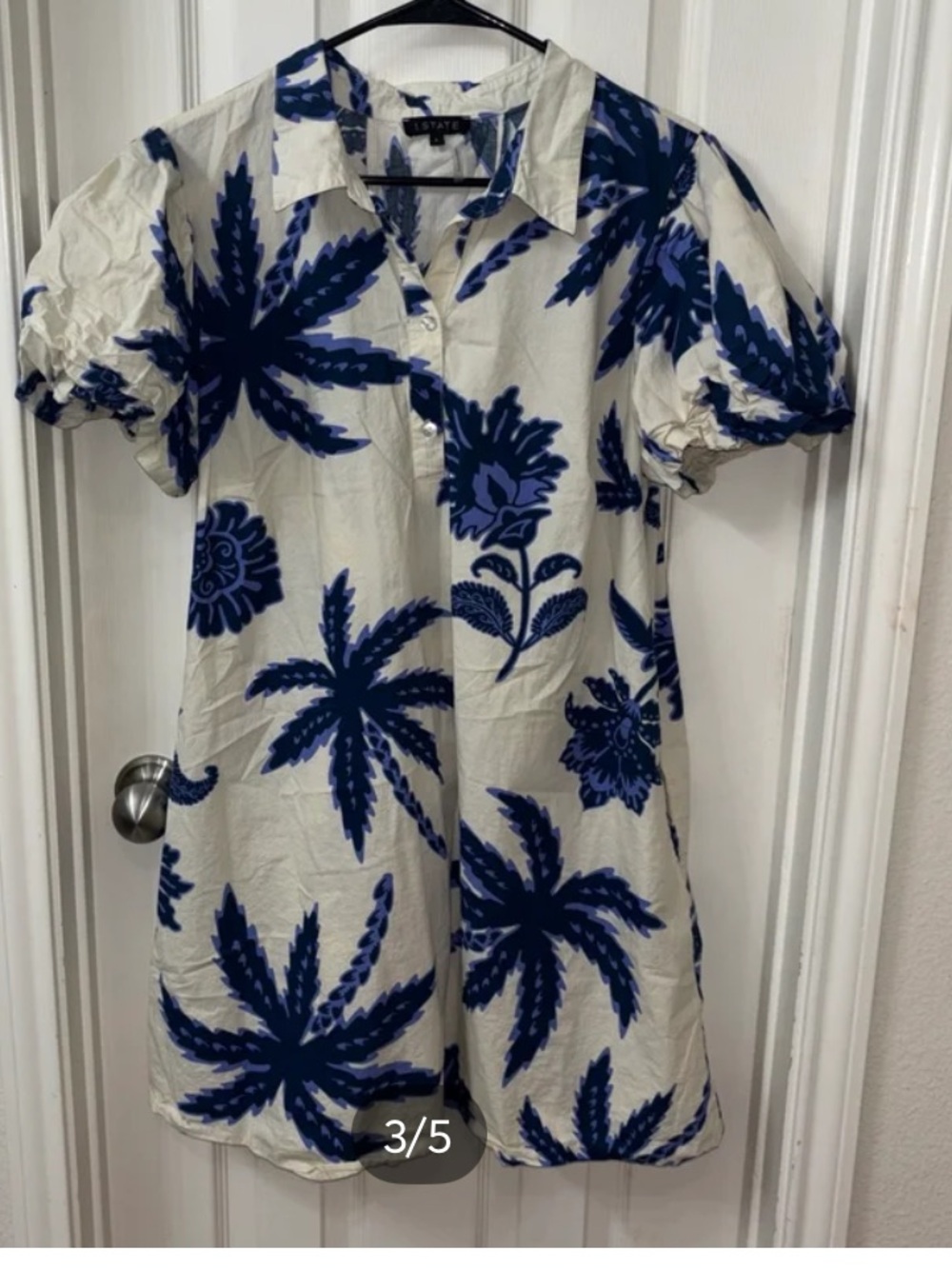 State Women's Blue
Floral Print Short Sleeve
Mini Dress
L (12-14) | Used - Good